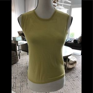 Prada size 44 women’s cashmere/silk tank yellow